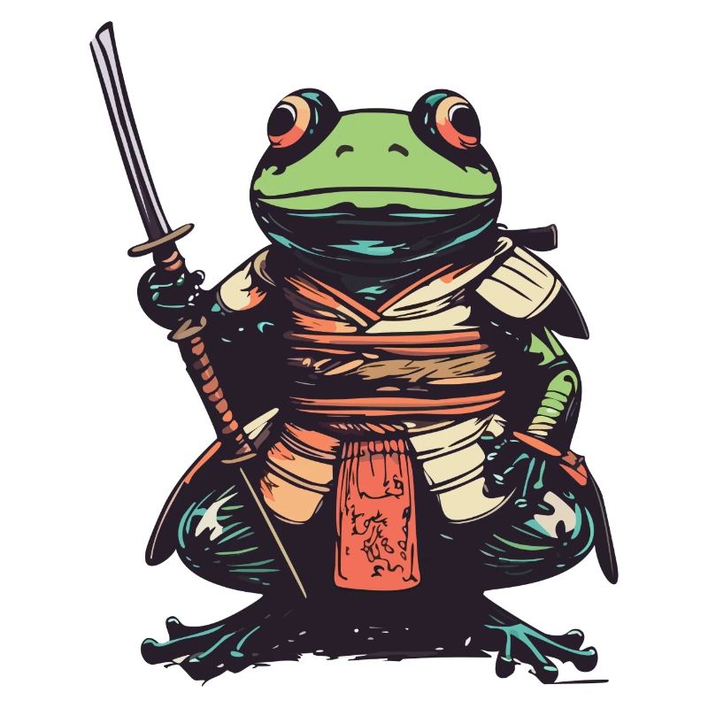 Grenouille avec katana