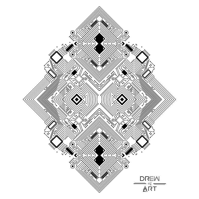 PRINTED CIRCUIT 1 black