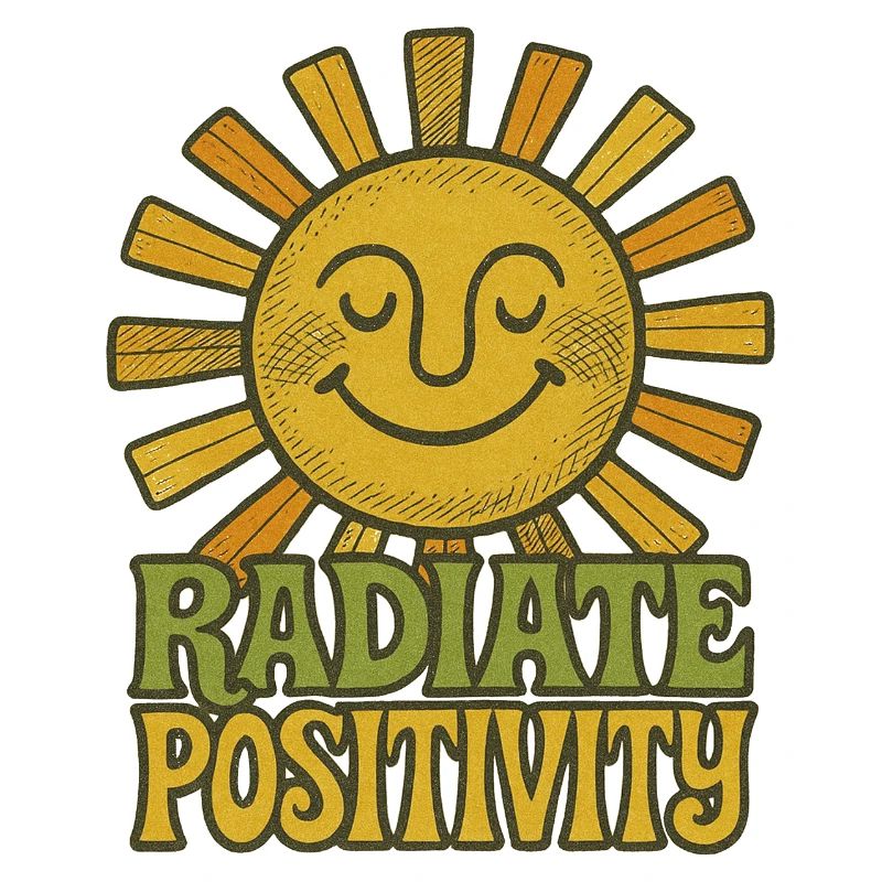 Strahlen Sie Positivität Sonne Illustration