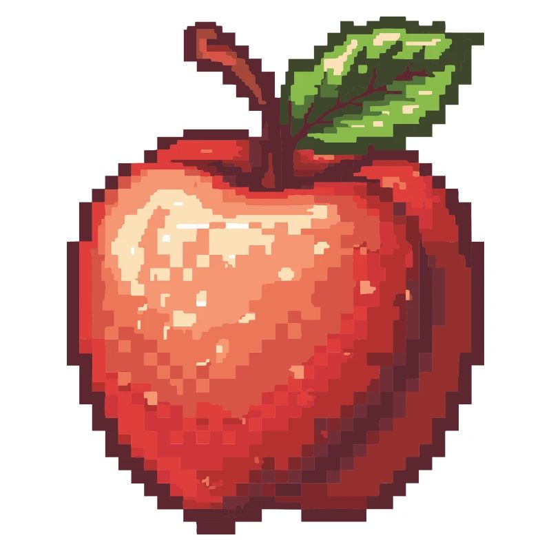 Retro Pixel Apfel