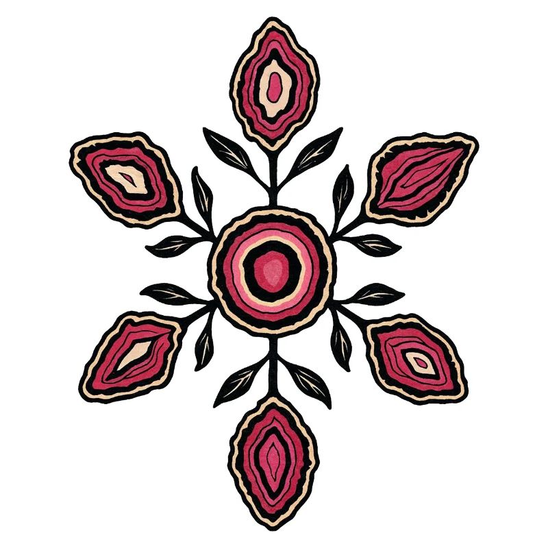 Rose Petal Mandala Pattern