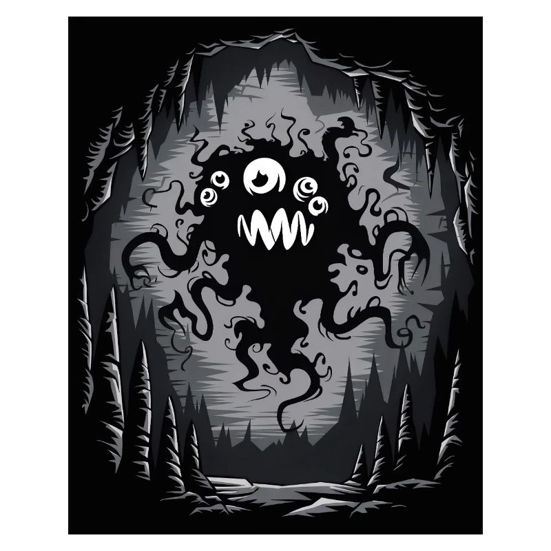 Dark Cave Monster Tentacule Graphique