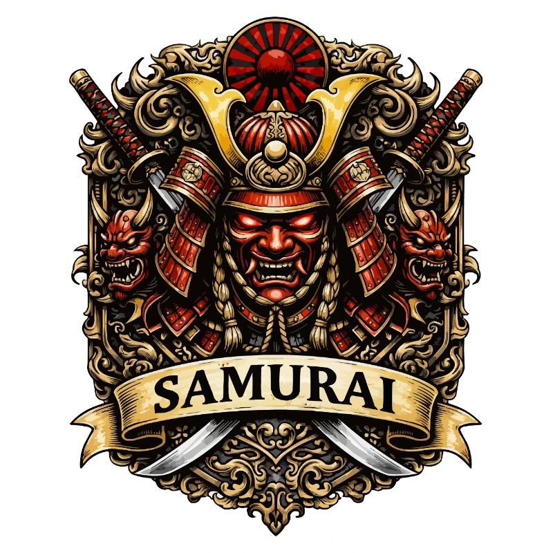 Samurai Wappen Kriegerkunst