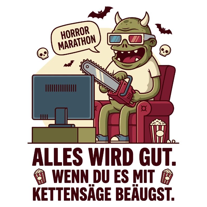 Horror Marathon Kettensäge Humor