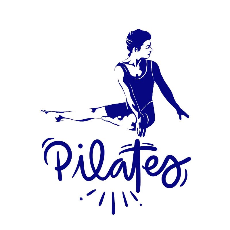 Pilates Silhouette Blue Dedicated