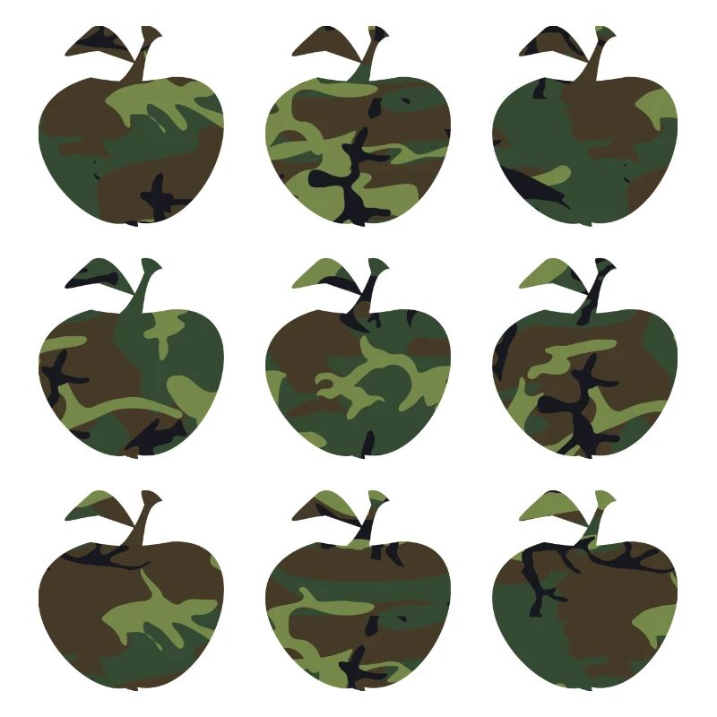 Camouflage Apfel Retro