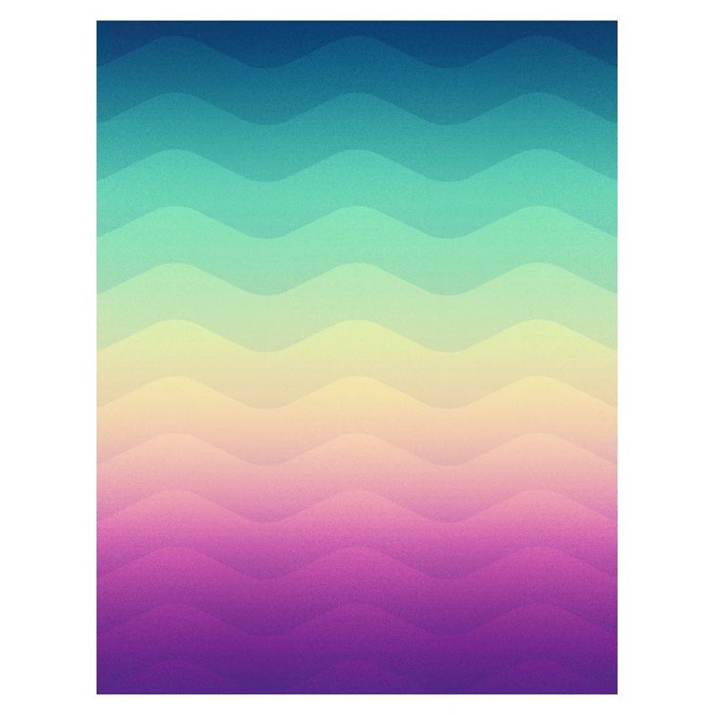 Minimal Geometry Waves (Rainbow) - Phone Case