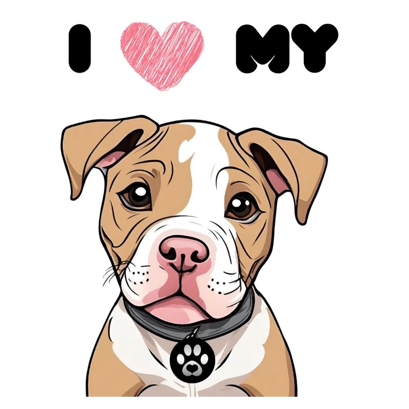 kleiner Pitbull - Bully Welpe - süßer Hund - Liebe
