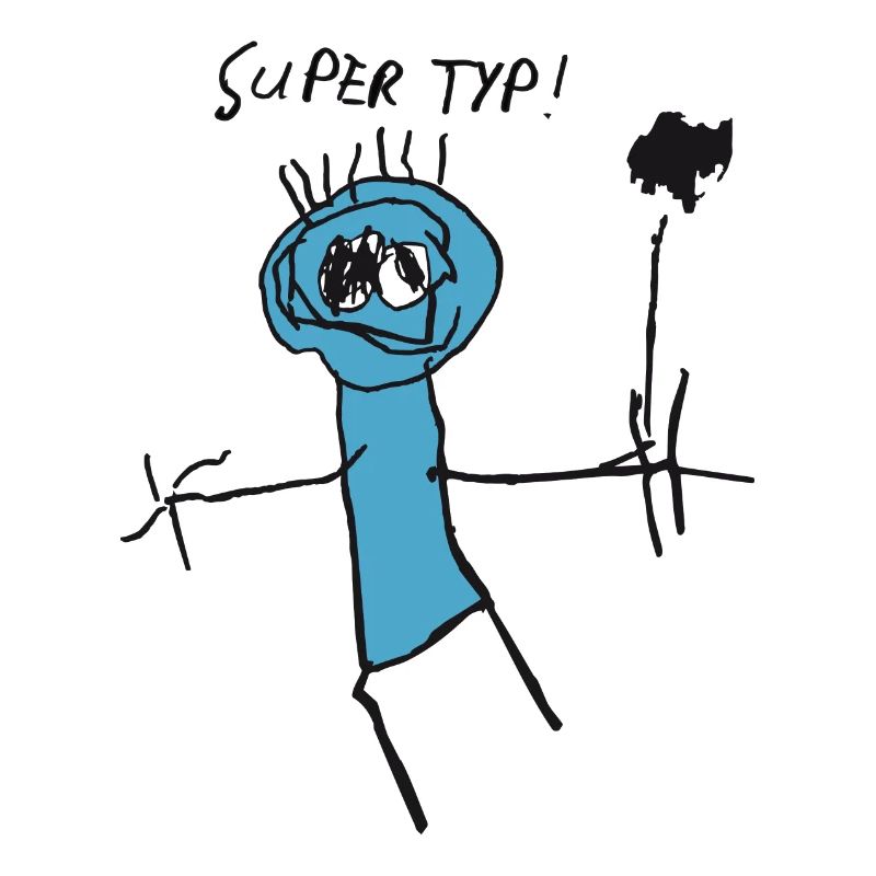 Strichmännchen "Super Typ"
