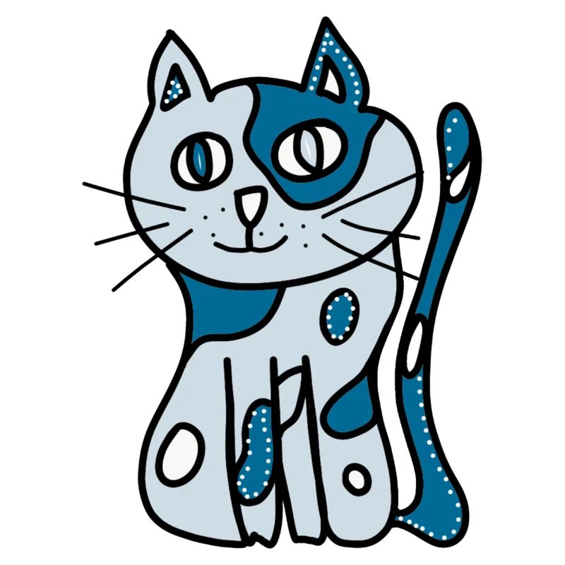 Katze blau