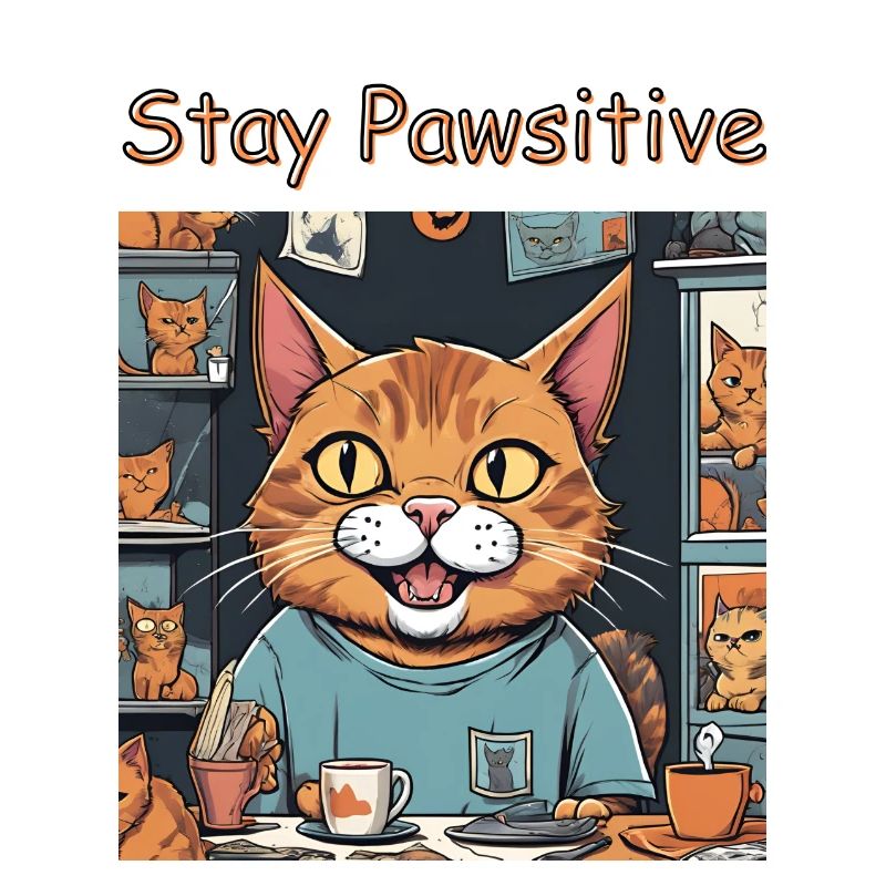 Stay Pawsitive Katzendesign