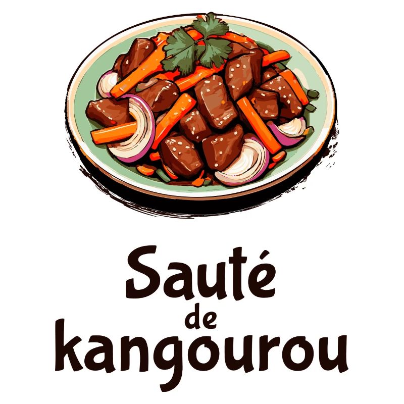 Känguru-Pfanne - Dunkler Text