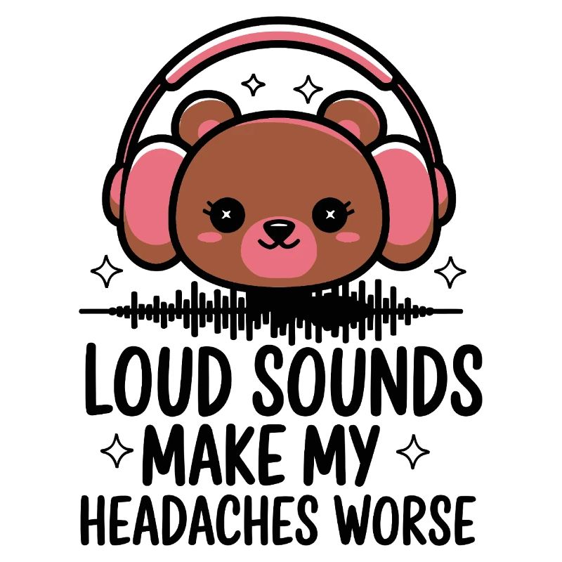 Bär mit Kopfhörern