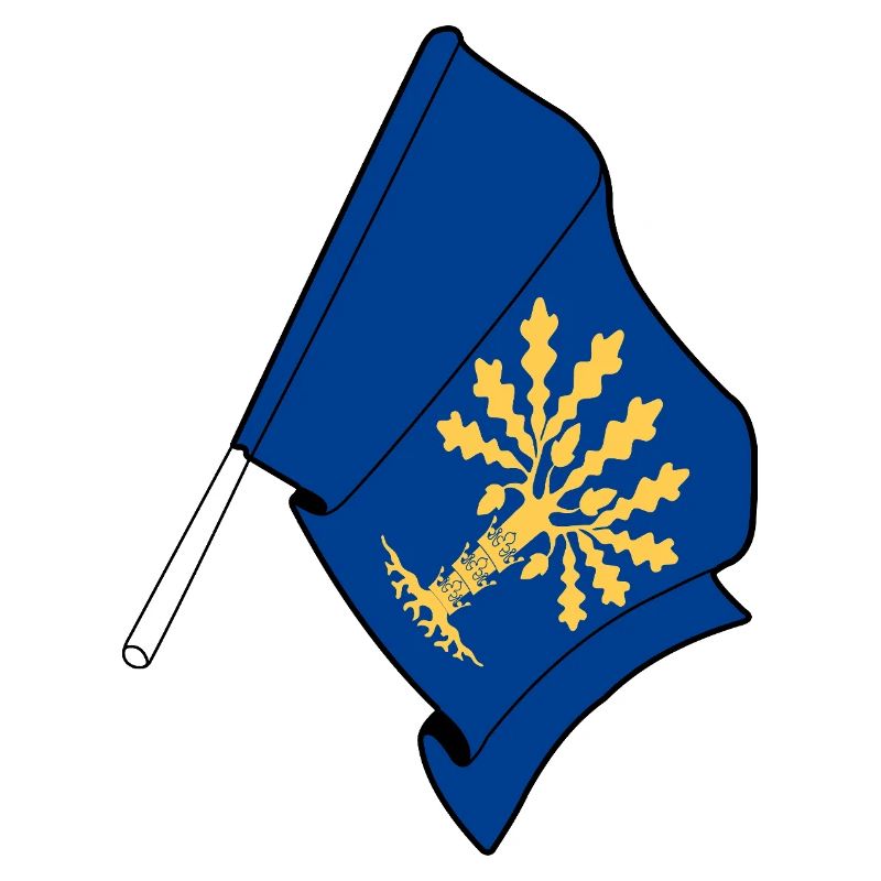 Blekinge, Schweden – Einfacher Flaggenstolz