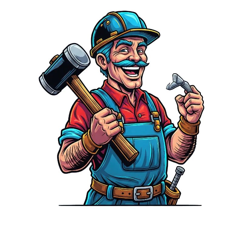 Handwerker Stolz: Hammer-hard work!