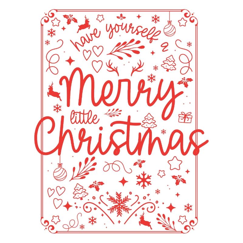 Merry Christmas Red Script