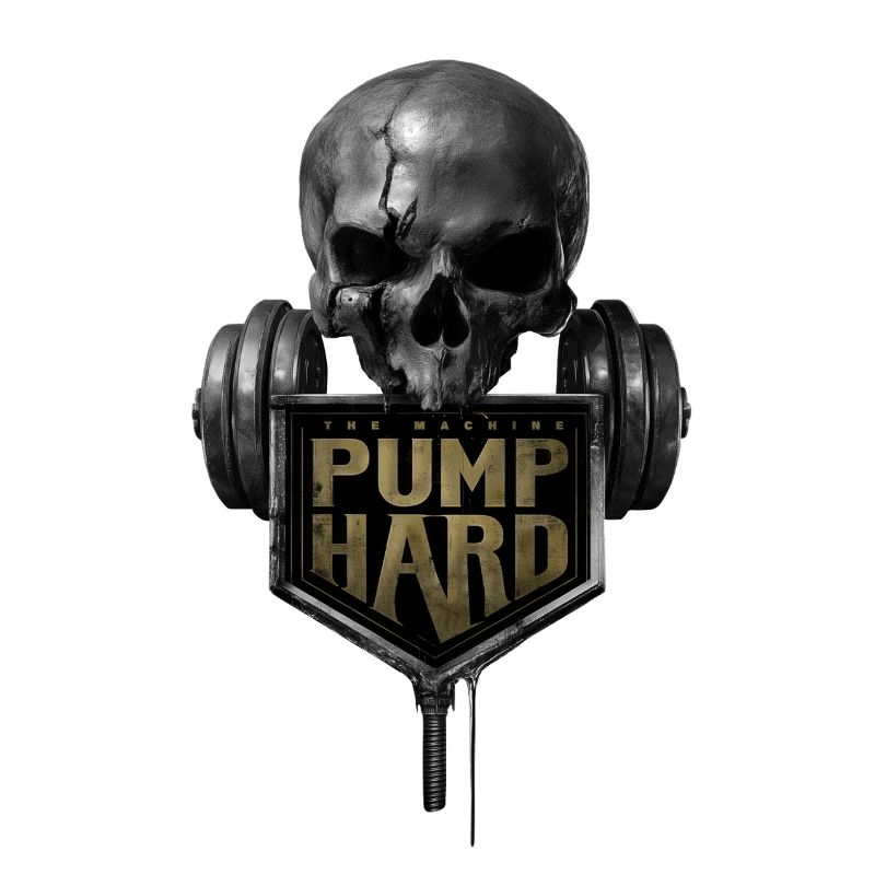 Schädel mit Hantel: Pump Hard