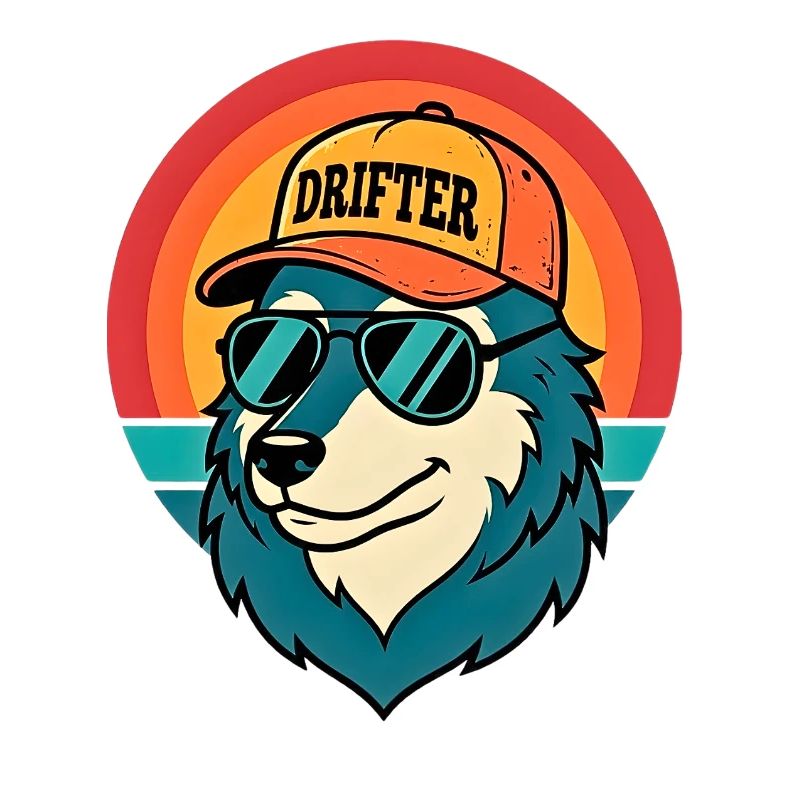 Drifter Wolf Sonnenuntergangs-Tee