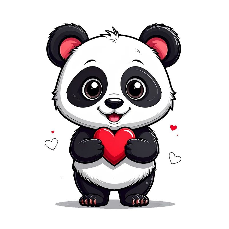 Panda mit Herz