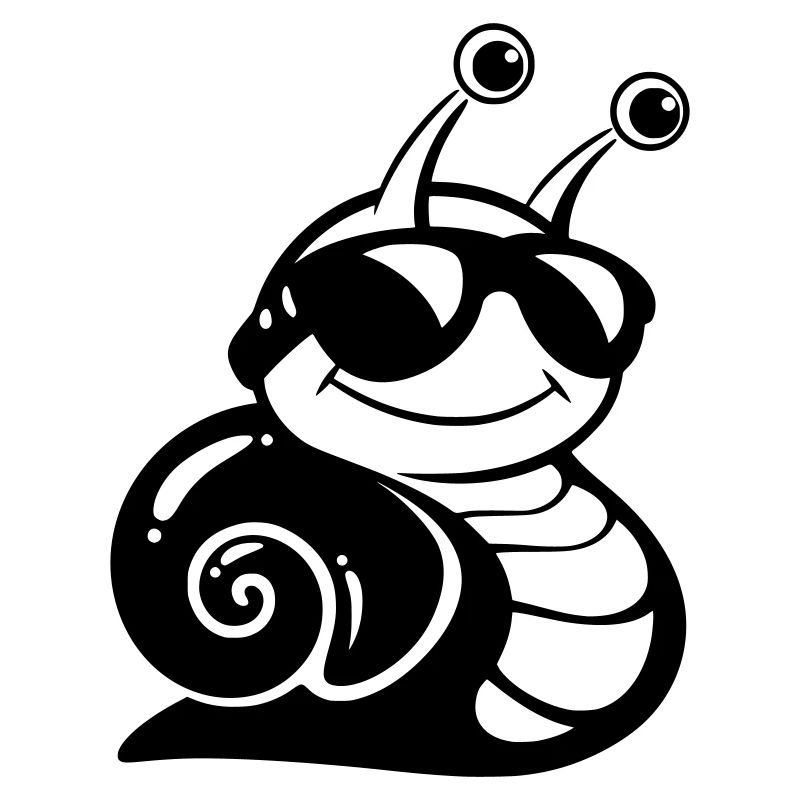 Cool snail with sunglasses