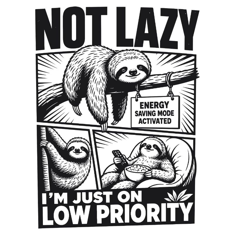Not Lazy Low Priority Sloth