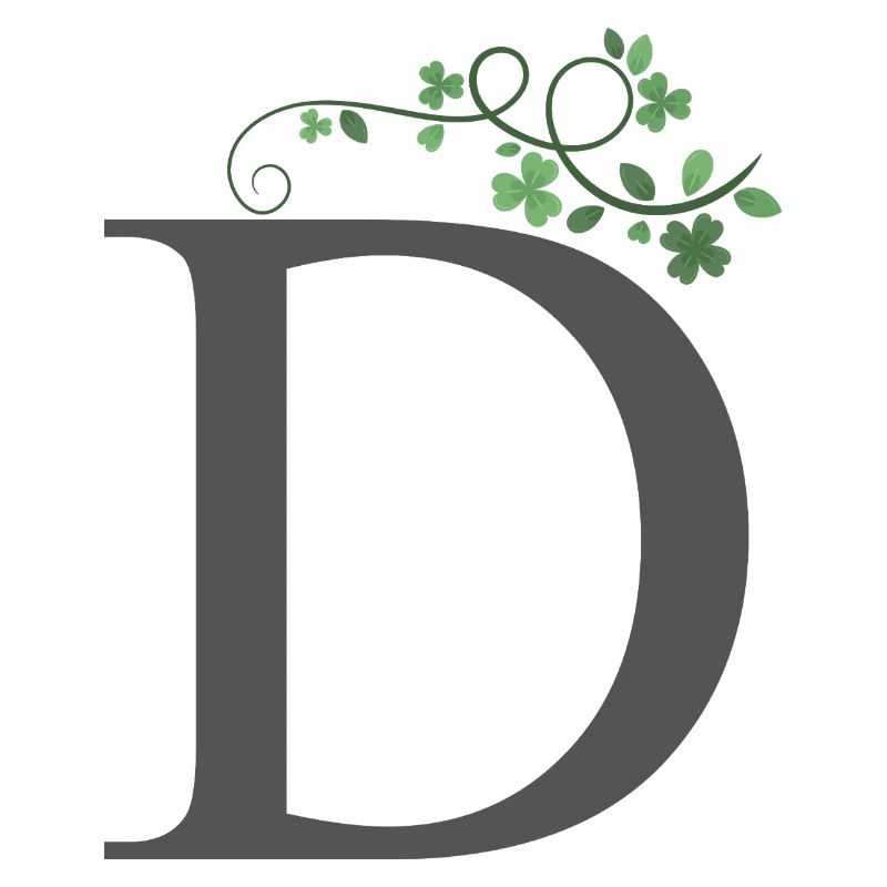D with shamrocks