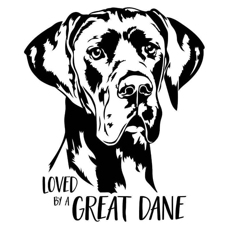 Loved by a Great Dane Hundespruch Hunde Wilsigns