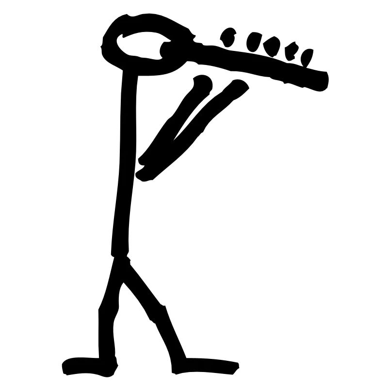 Musikant mit Querflöte