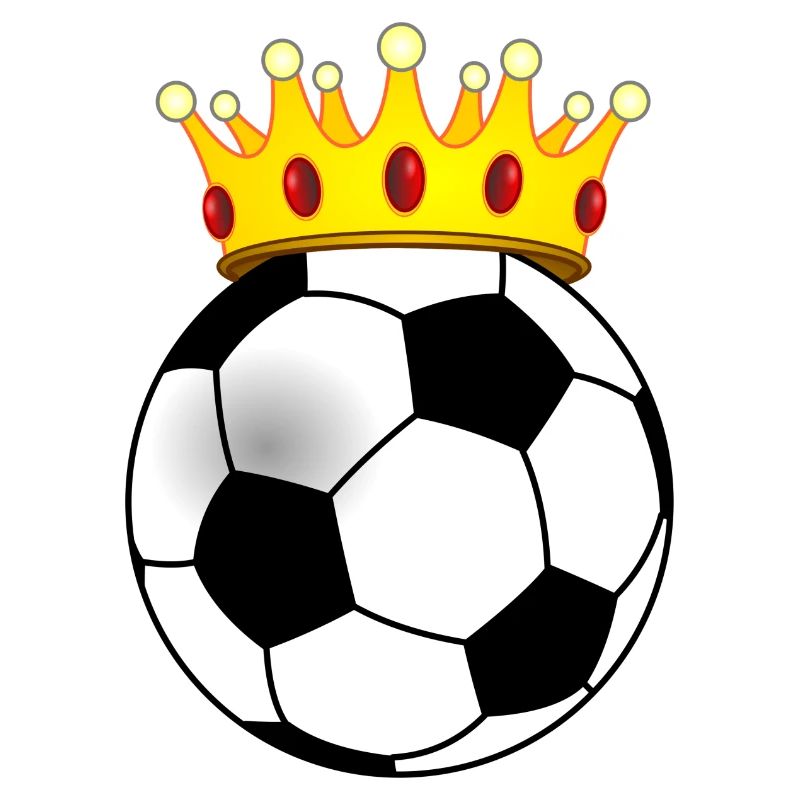 Fußball mit Krone für König oder Königin