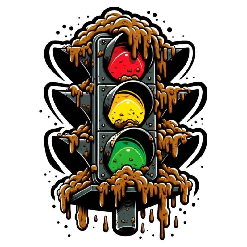 Classic German traffic light