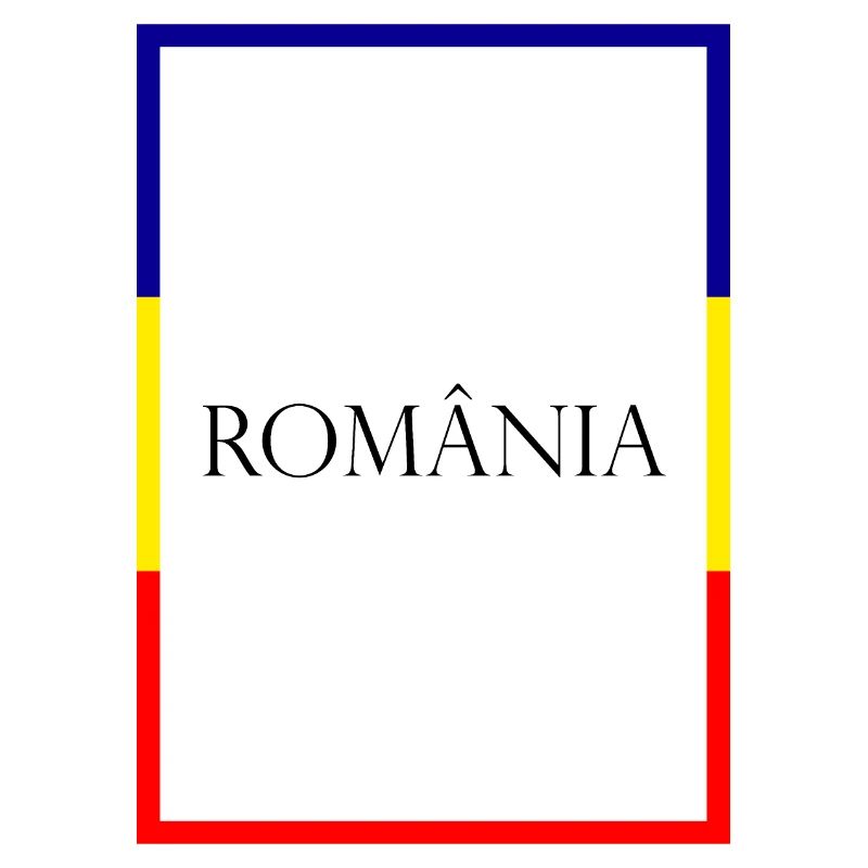 Romania România Statement Lettering with Flag