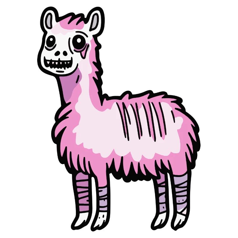 Alpaka Llama Halloween Comic Lustig