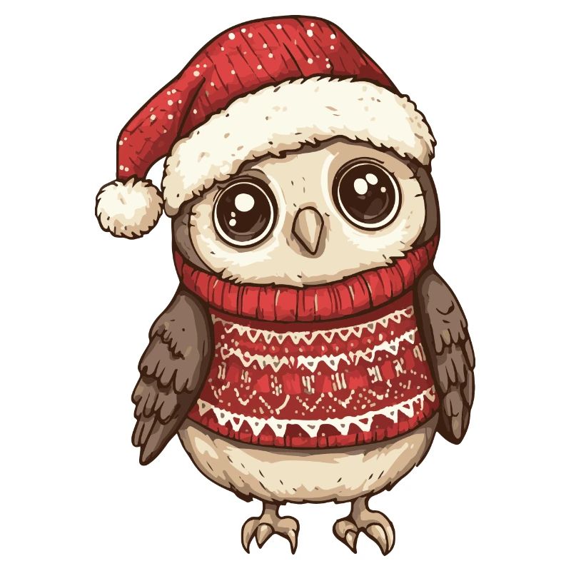 Eule Weihnachten