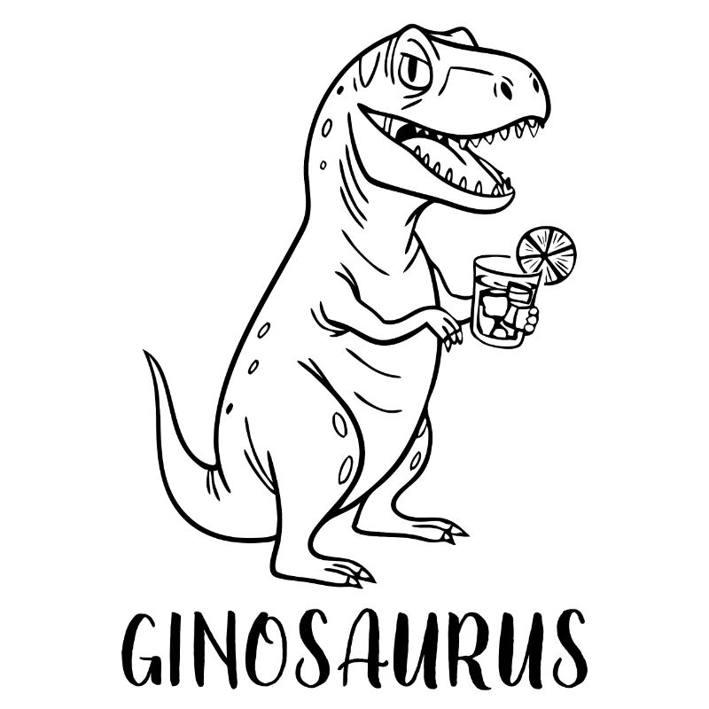 Ginosaurus - funny Trex Dino with gin