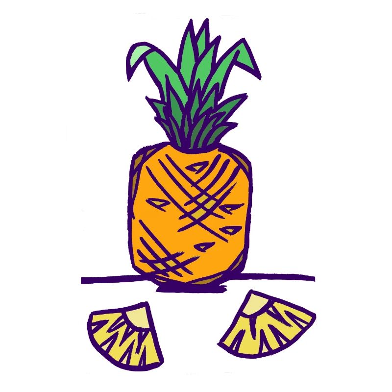 Pineapple with slices