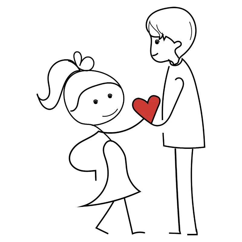 Friends exchanging affection