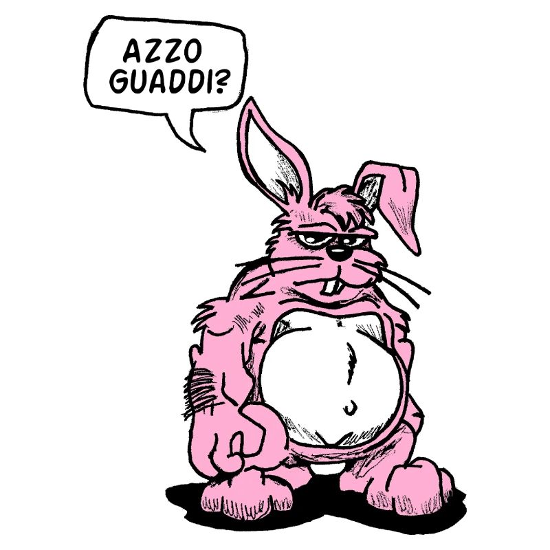 Ironic Cartoon Rabbit