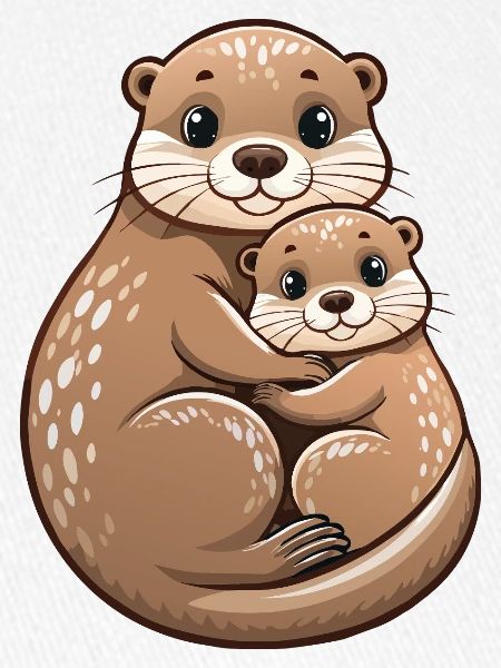 Mutterotter mit Jungtier