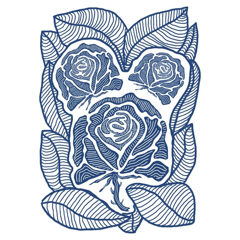Blue Rose Filigree Bloom