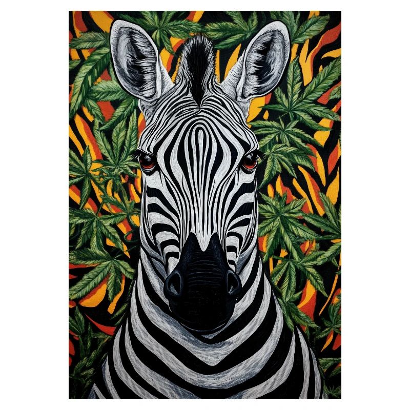 Zebra im Cannabis-Dschungel