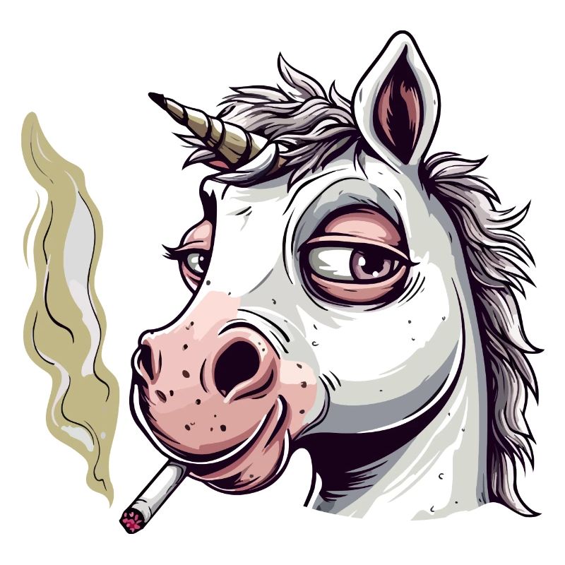 Einhorn Raucher Smoke Joint