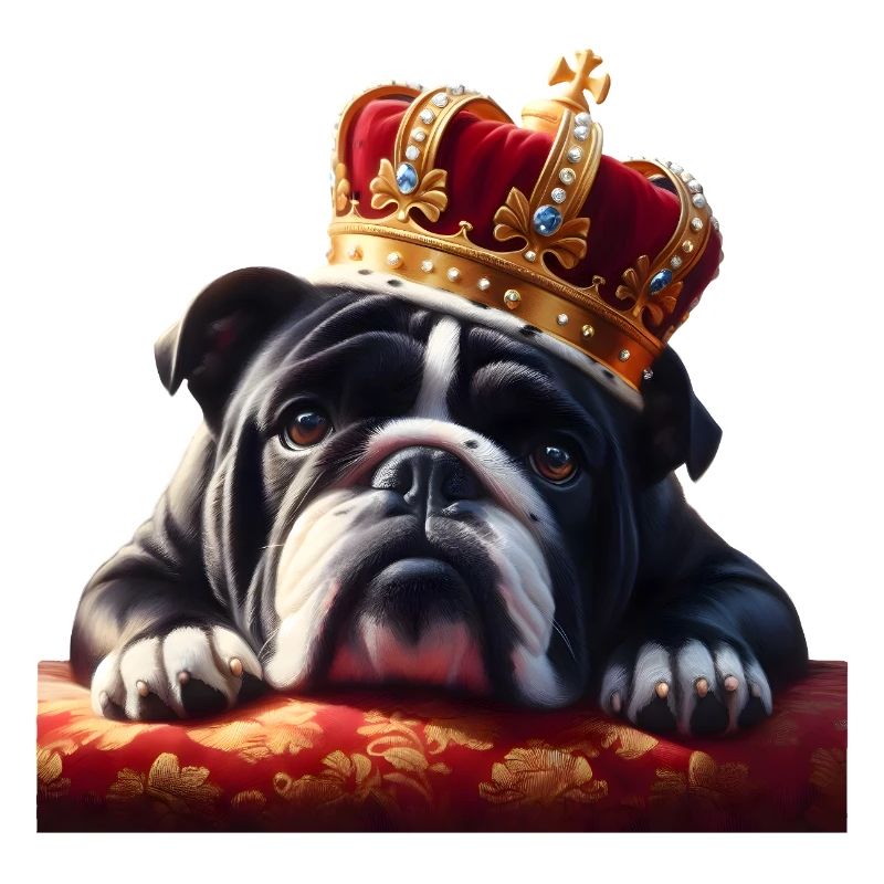 Fauler Hund mit Krone
