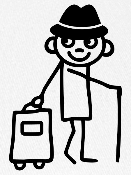 Man with trolley