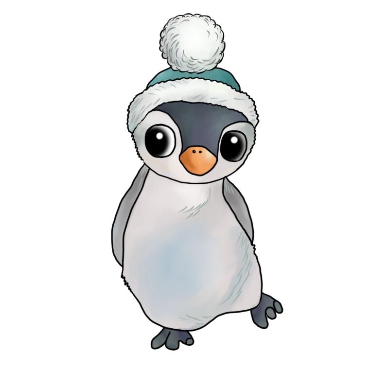 Pinguin mit Muetze