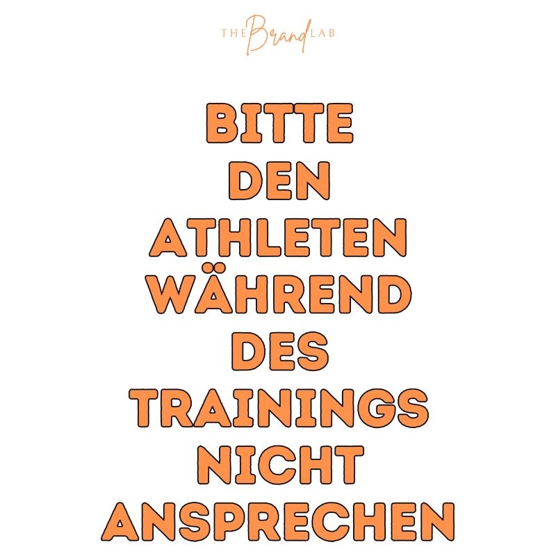Bitte den Athleten nicht ansprechen