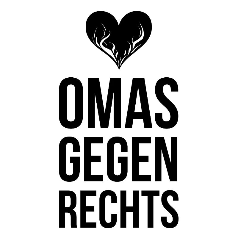 OMAS GEGEN RECHTS mit brennendem Herz