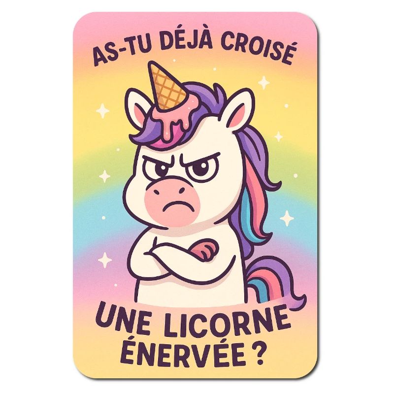 licorne énervée