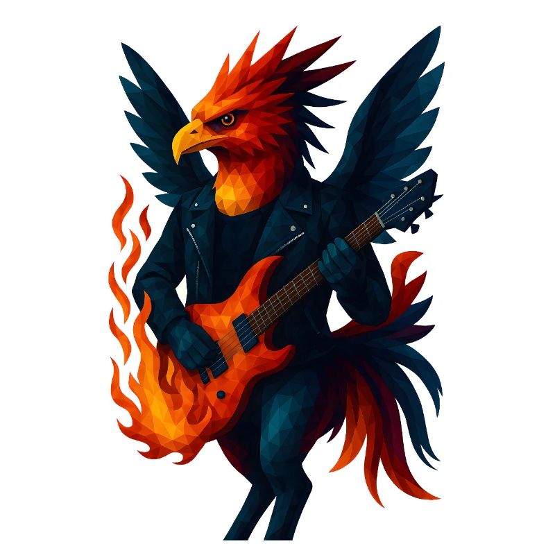 WPAP Style Animals - Phoenix Guitarist