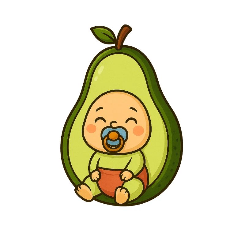 Mignon imprimé bébé avocat