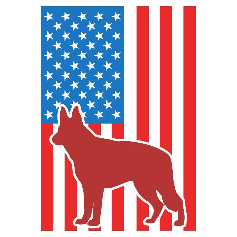 Schäferhund US Flagge